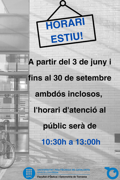 HORARI ESTIU GESTIÓ ACADÈMICA