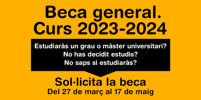 Beca del Ministeri d'Educació 2023/24