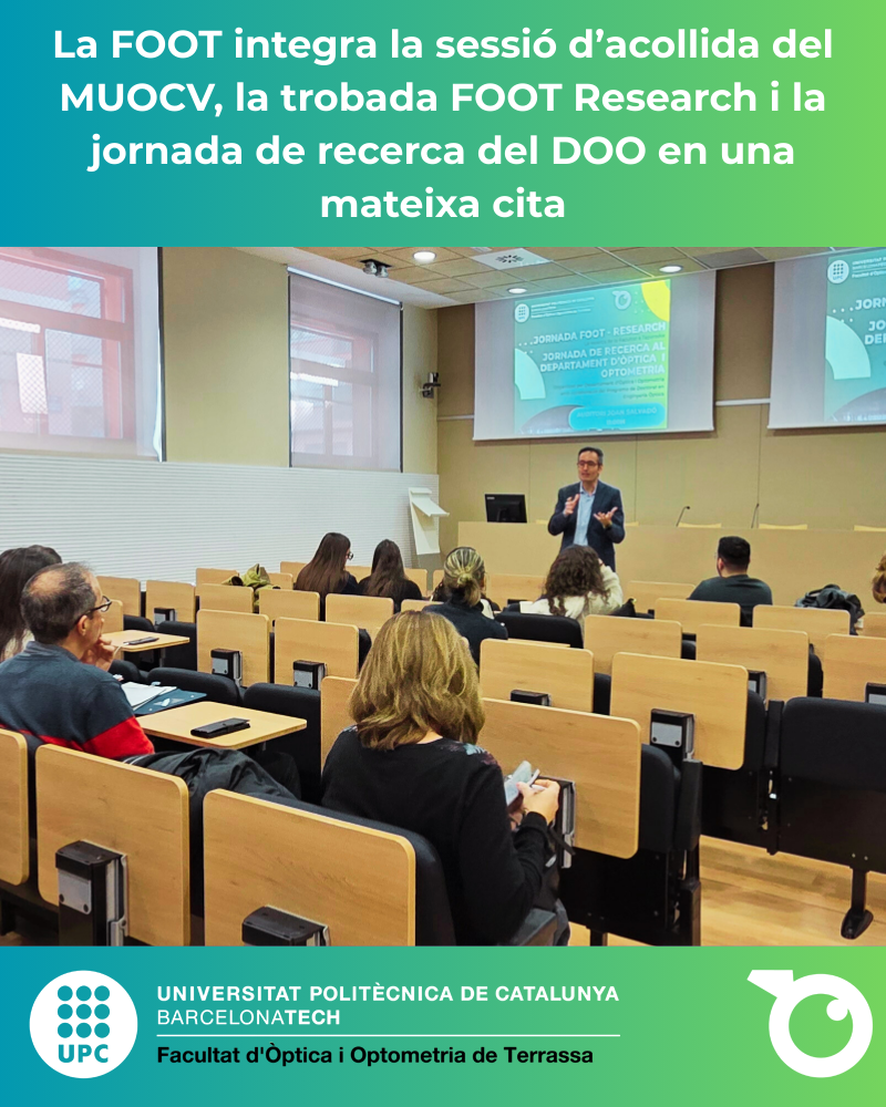 La FOOT integra la sessió d’acollida del MUOCV, la trobada FOOT Research i la jornada de recerca del DOO en una mateixa cita