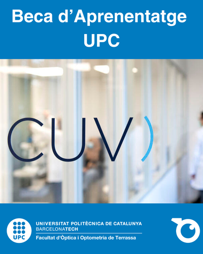 NOVA BECA D'APRENENTATGE AL CENTRE UNIVERSITARI DE LA VISIÓ