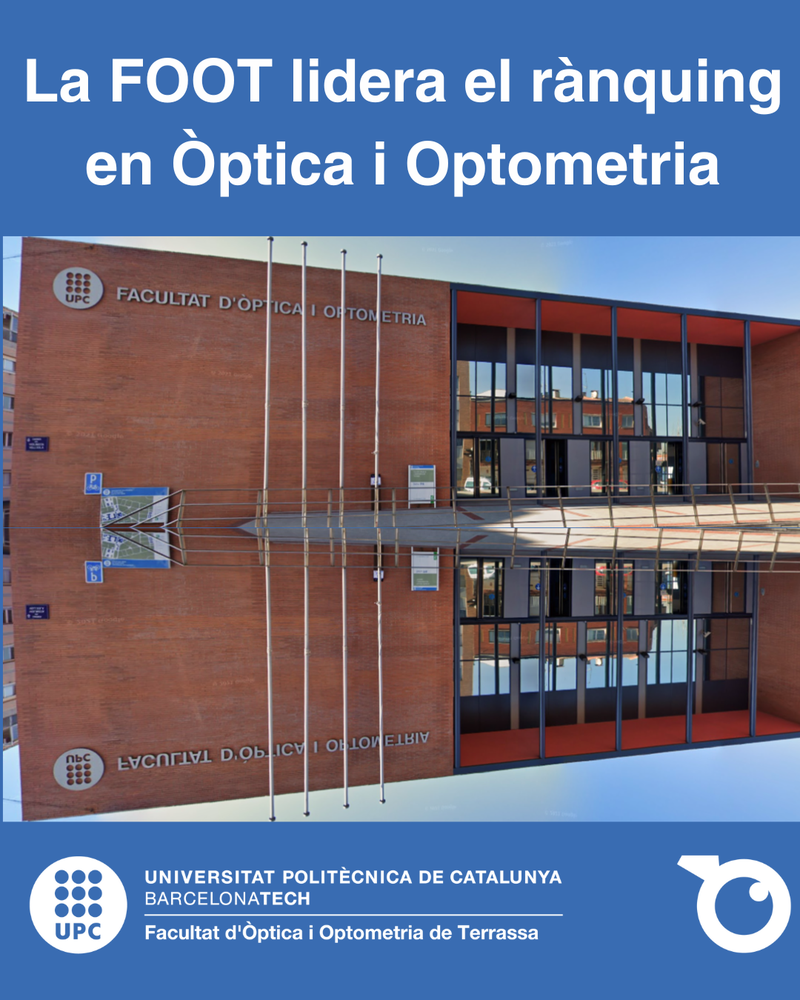 Primera posició per a la FOOT al rànquing "El Mundo -50- Titulacions de Grau"