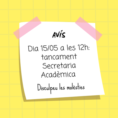 TANCAMENT SECRETARIA ACADÈMICA FOOT