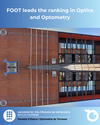 First place for FOOT in the “El Mundo – 50 Undergraduate Degree Programmes” ranking