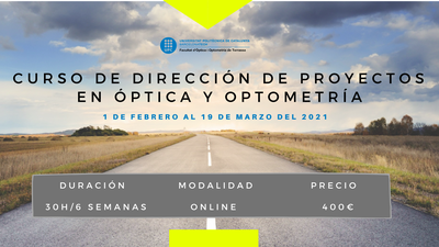 INSCRIPCIONES CERRADAS - CURSO EN DIRECCIÓN DE PROYECTOS EN OPTICA Y OPTOMETRÍA