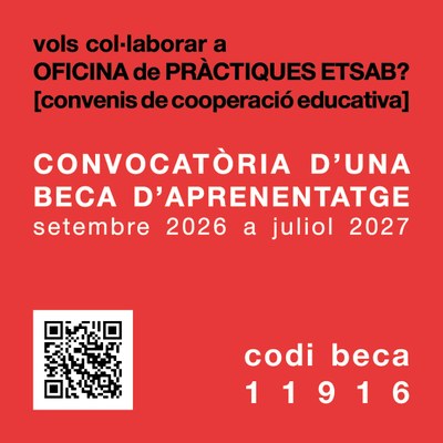 beca aprenentatge OFICINA PRACTIQUES ETSAB
